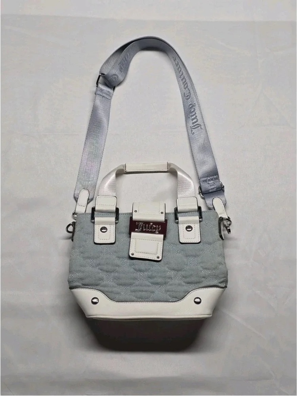 Juicy Couture Quilted Shoulder Bag with Logo Strap
